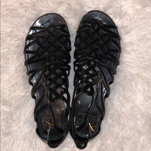 Black Diane Von Furstenburg ‘Jaya’ Jelly Sandals